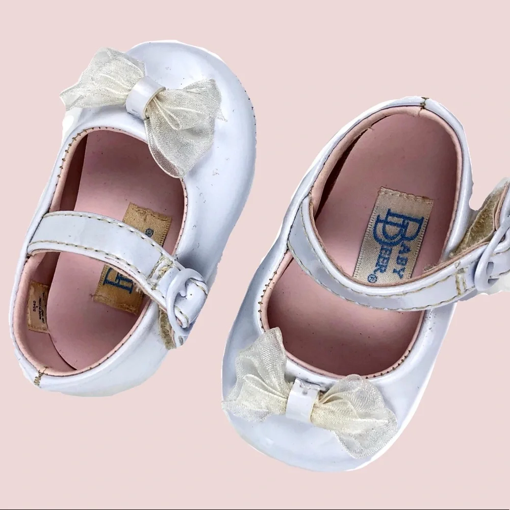 Baby Dear Infant Sz 1 White Patent Mary Jane